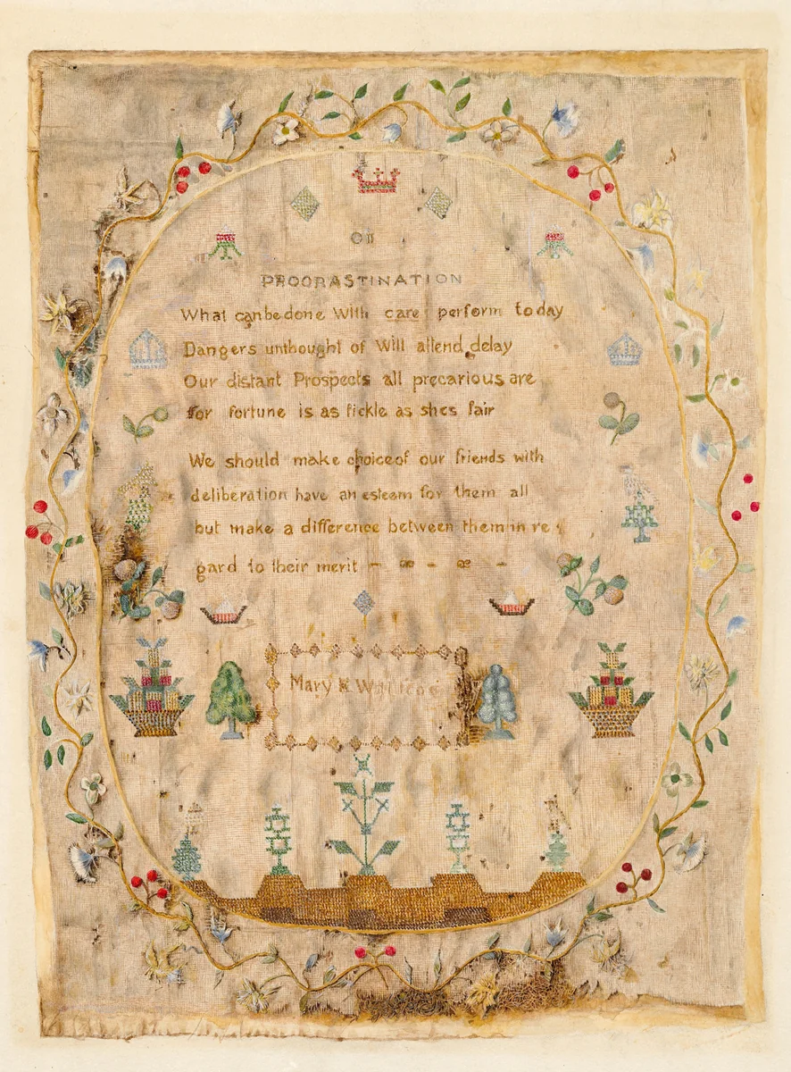 Sampler by Max Unger, index of american design, 1941