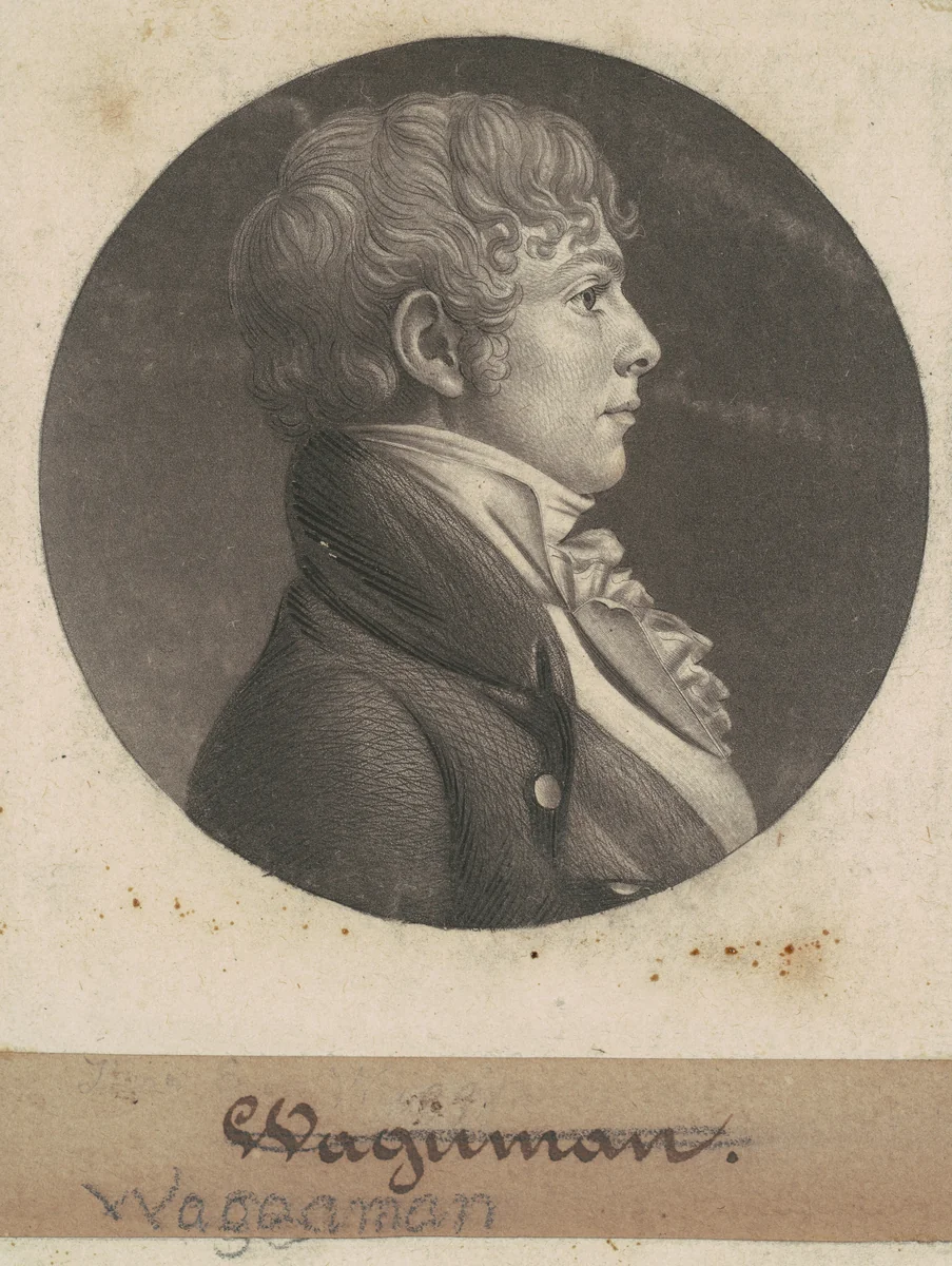 Thomas Ennalls Waggaman by Charles B. J. Févret de Saint-Mémin, print, 1803