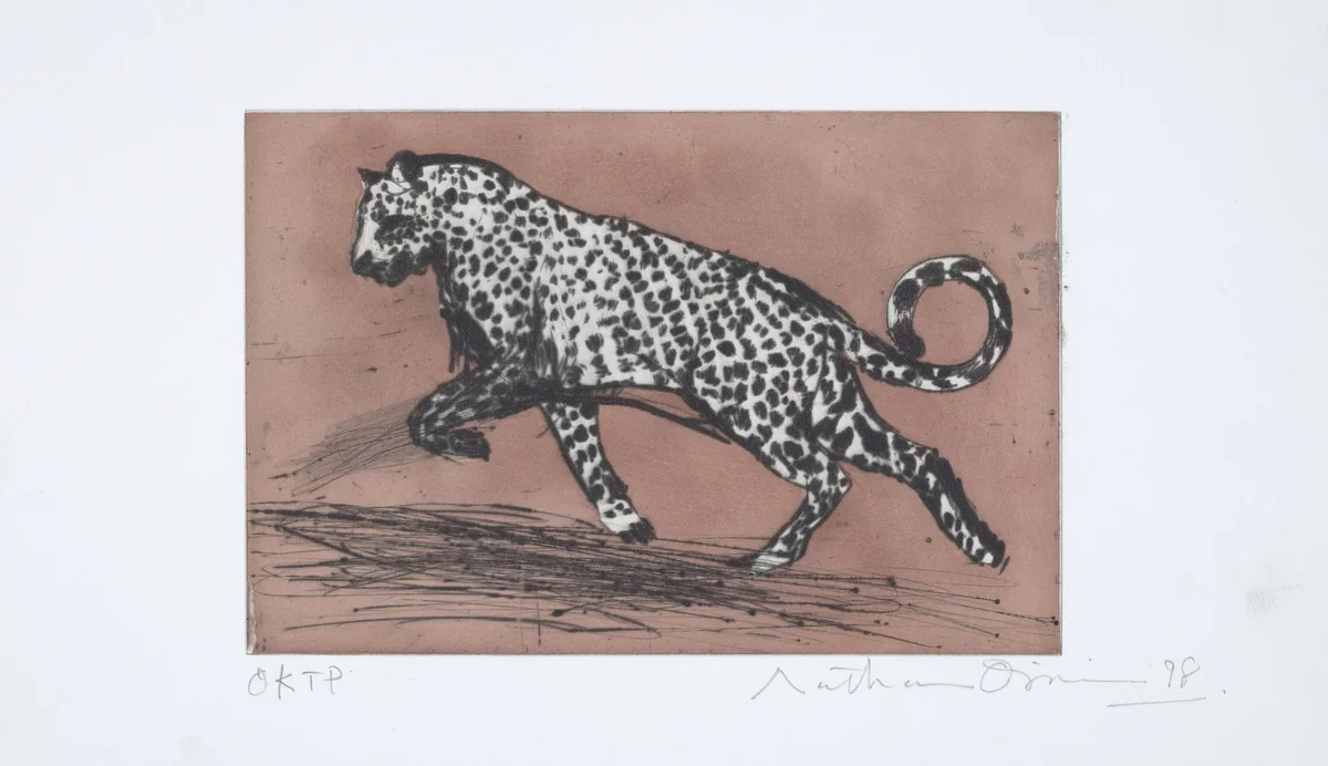 Little Leopard by Nathan Oliveira, print, 1998