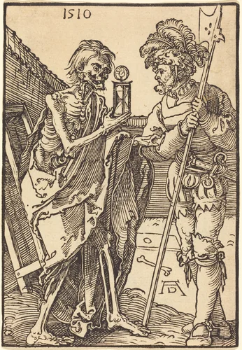 Death and the Lansquenet by Albrecht Dürer, print, 1510