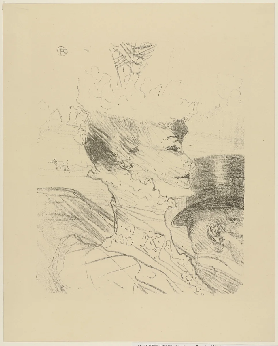 Louise Balthy from Portraits of Actors and Actresses: Thirteen Lithographs (Portraits d'Acteurs & Actrices: Treize Lithographies) by Henri de Toulouse-Lautrec, print, 1898
