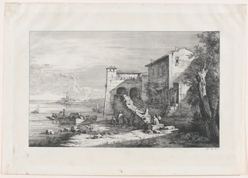 View of Old Customs House in Rome by Jean Jacques de Boissieu, print, 1807