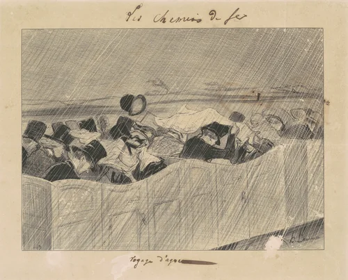 Un Voyage d'Agrément de Paris a Orléons by Honoré Daumier, print, 1843