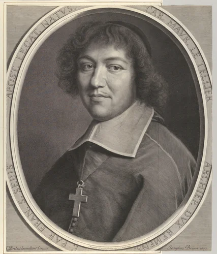 Charles-Maurice Le Tellier by Robert Nanteuil, print, 1672