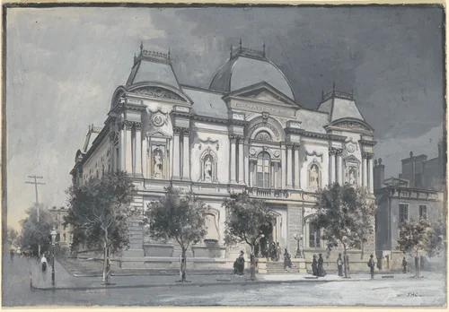 The Old Corcoran Gallery of Art by John H. Cocks, drawing, 1875-1885