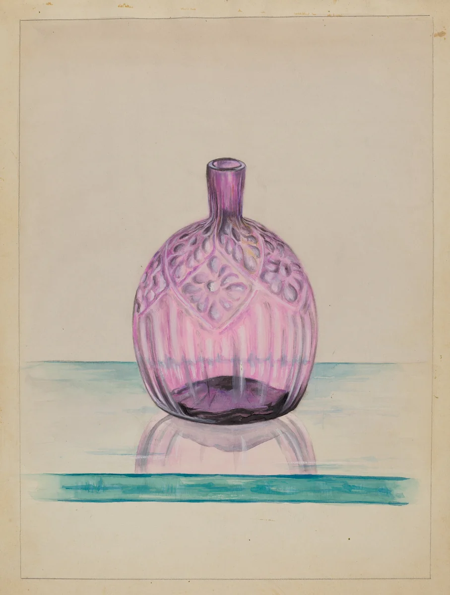 Bottle by S. Brodsky, index of american design, 1935-1942