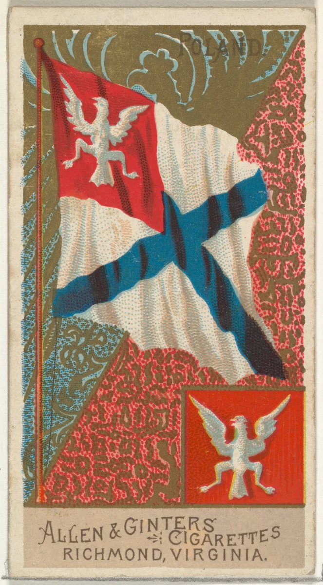 Poland, from Flags of All Nations, Series 2 (N10) for Allen & Ginter Cigarettes Brands by Allen & Ginter, print, 1890