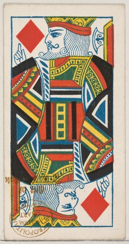 King of Diamonds, from the Playing Cards series (N84) to promote Turkish Cross-Cut Cigarettes for W. Duke, Sons and Co. by W. Duke, Sons & Co., print, 1888