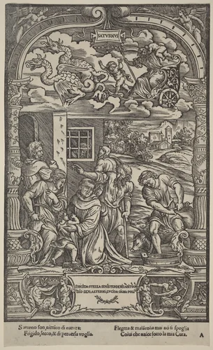 Saturn by Gabriele Giolito de' Ferrara, print, 1534