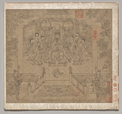 Album of Daoist and Buddhist Themes: Procession of Daoist Deities: Leaf 1 by Unknown, painting, 1200-1299
