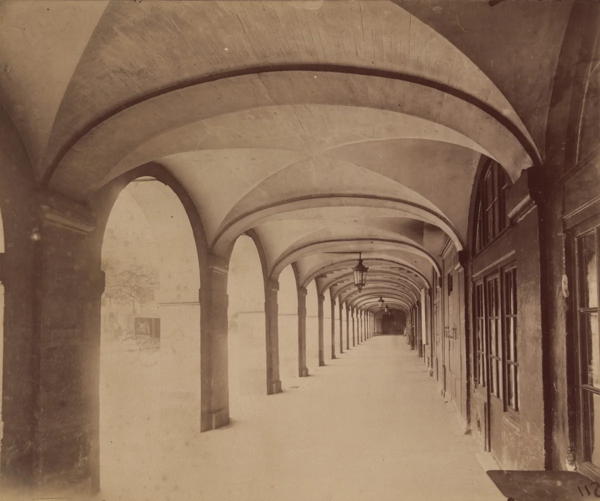 Place des Vosges by Eugène Atget, photograph, 1898