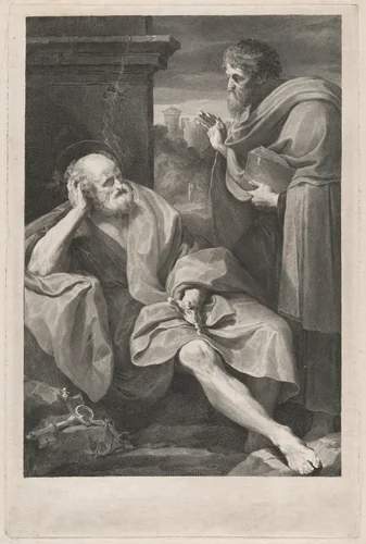 Saints Peter and Paul by Gaetano Gandolfi; Guido Reni, print, 1785
