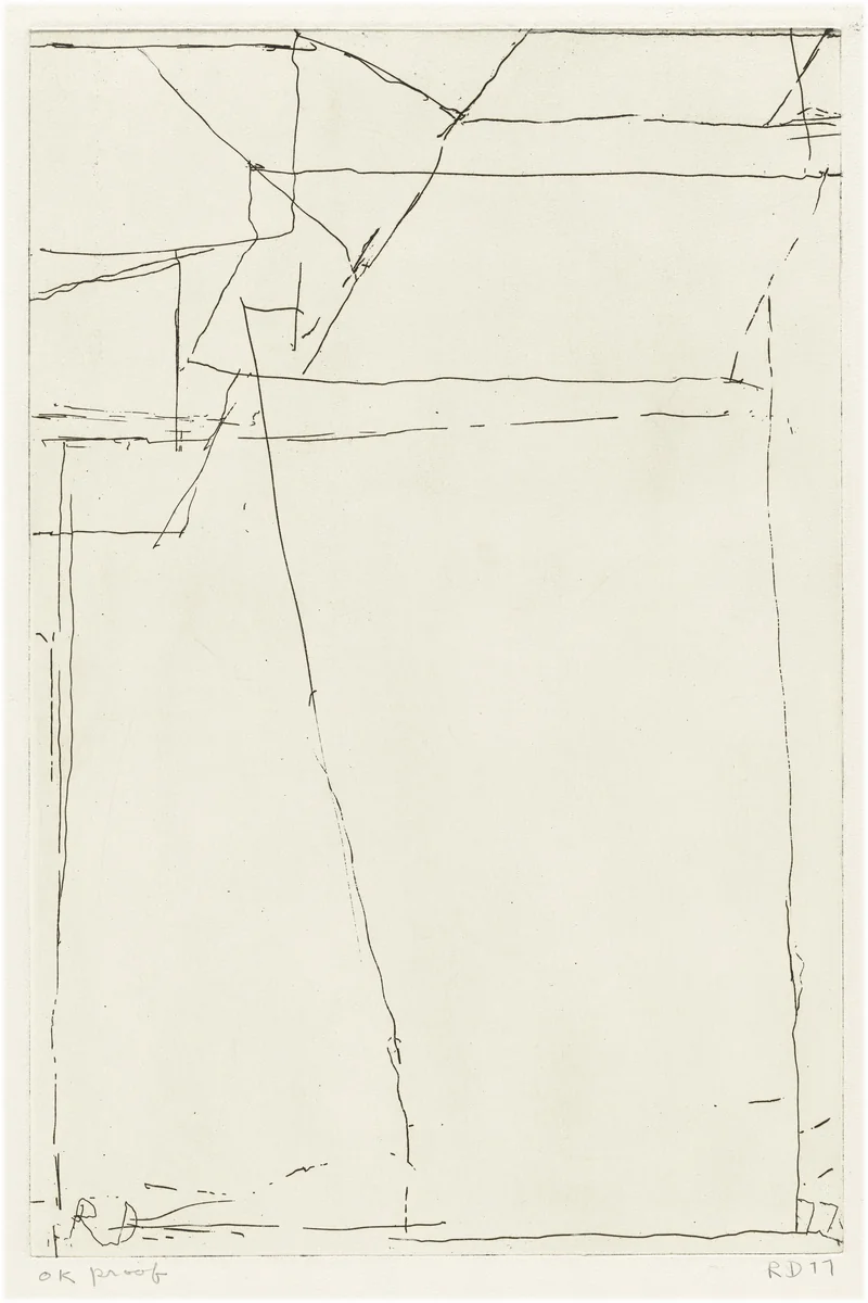 #8 from Nine Drypoints and Etchings by Richard Diebenkorn, portfolio, 1977