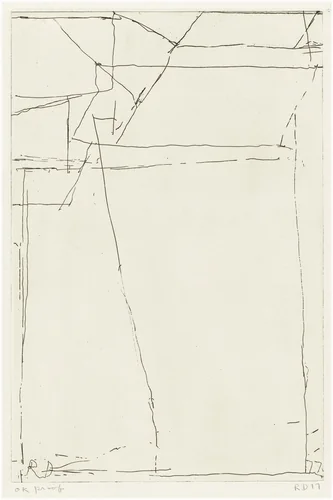 #8 from Nine Drypoints and Etchings by Richard Diebenkorn, portfolio, 1977