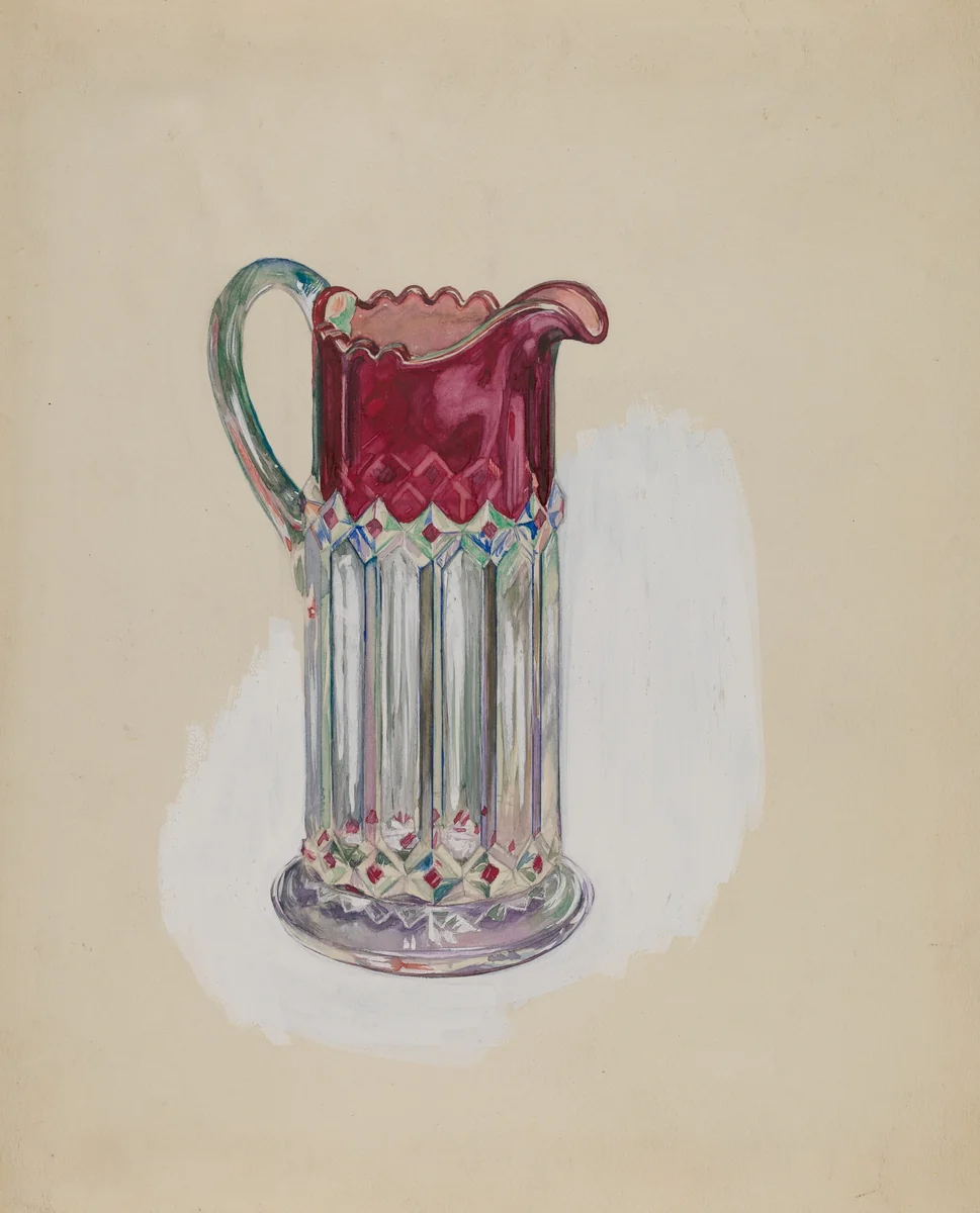 Souvenir Pitcher by Ralph Atkinson, index of american design, 1936