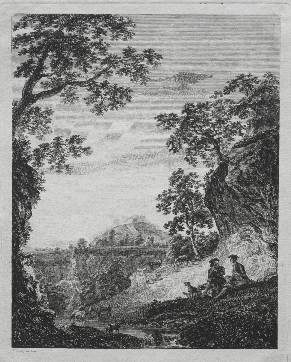 Patie and Roger by Paul Sandby, print, 1758