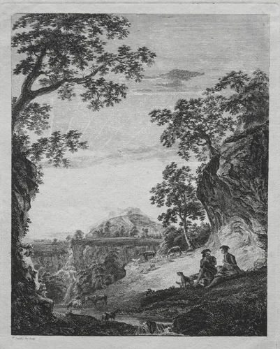 Patie and Roger by Paul Sandby, print, 1758