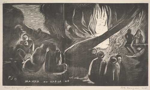 The Devil Speaks by Paul Gauguin, print, 1893-1894