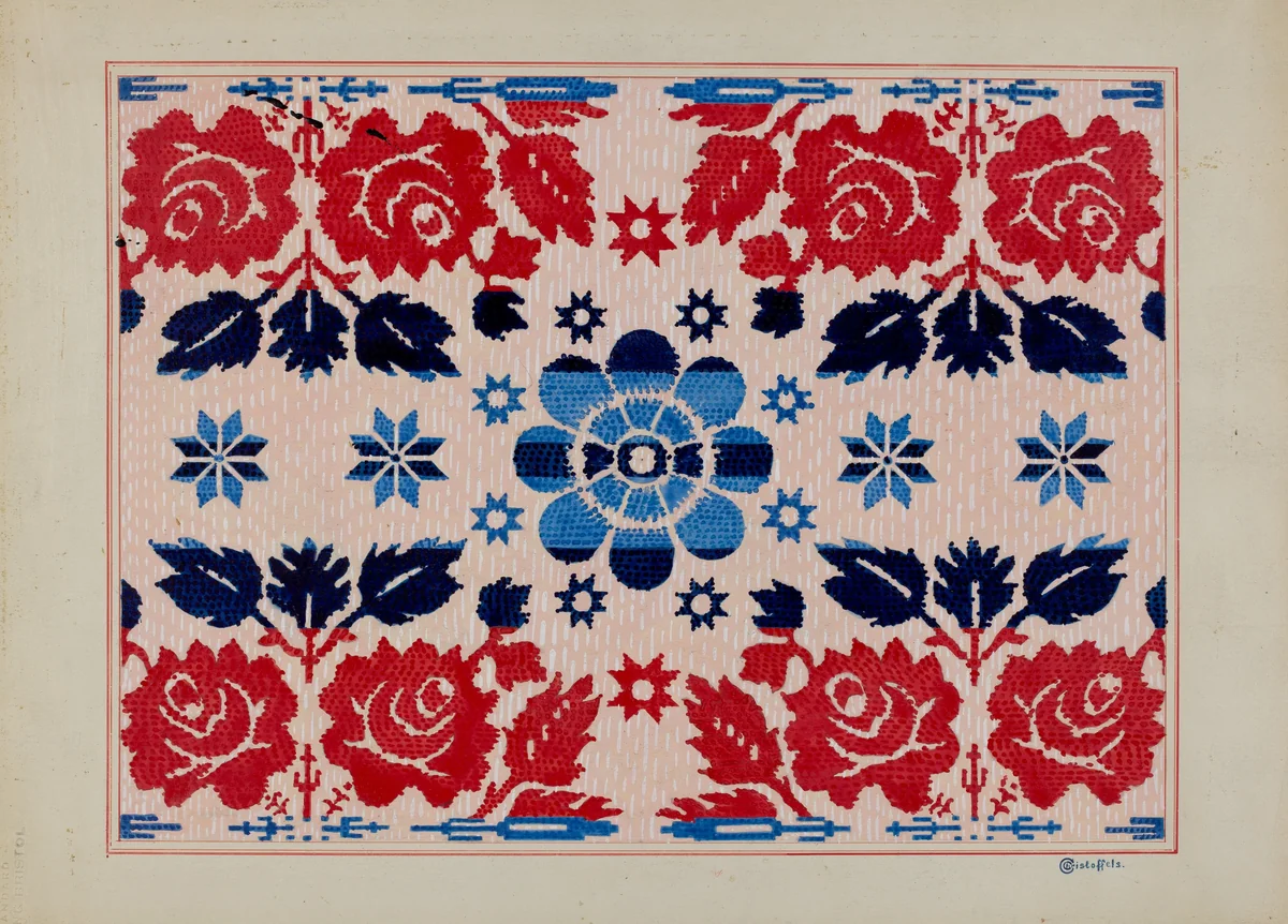 Coverlet by Cornelius Christoffels, index of american design, 1936