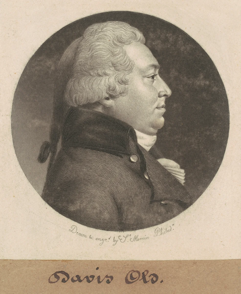 Davis Old by Charles B. J. Févret de Saint-Mémin, print, 1800