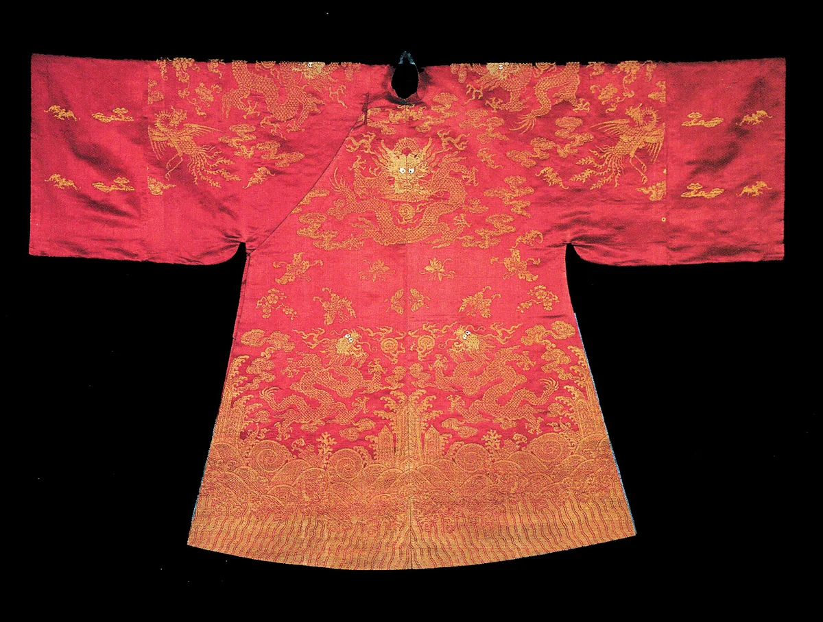 Bridal Long Pao (Dragon Robe) by Han-Chinese, textile, 1875-1890