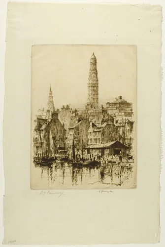 Greenock No. 1, plate thirteen from the Clyde Set by David Young Cameron, print, 1889