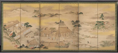Spring and Autumn Farming (Autumn) by Kō Sūkoku, painting, 1750-1799