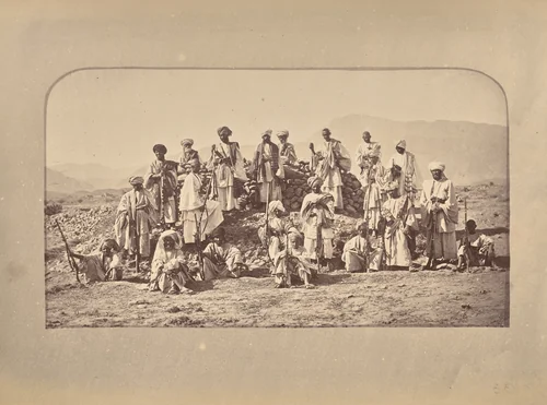 Afridi Picket near Jumrood by John Burke, photograph, 1878-1880