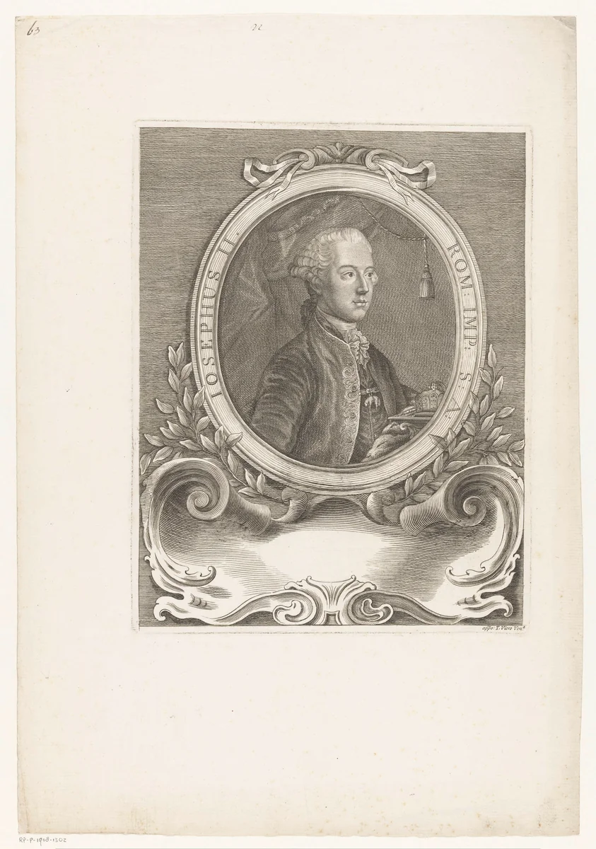 Portret van keizer Jozef II by anonymous, print, 1750-1819