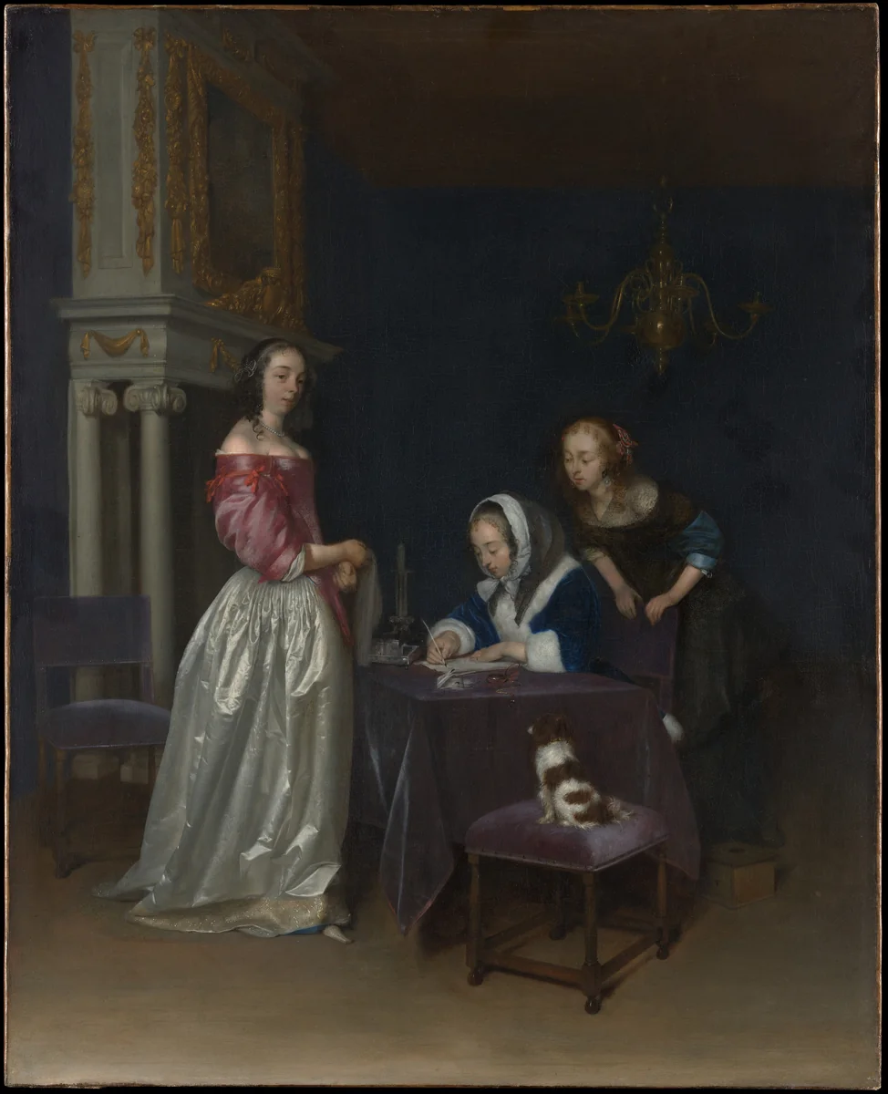 Curiosity by Gerard ter Borch, painting, 1660-1662