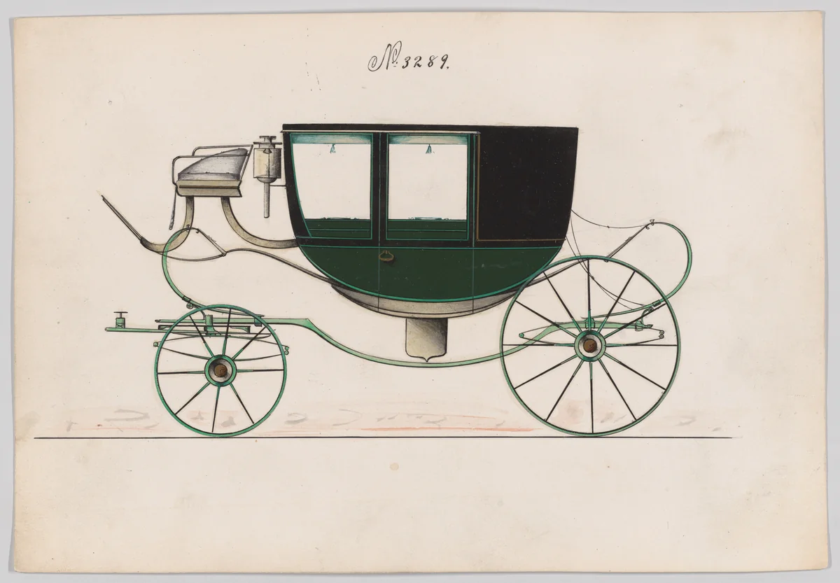 Coach #3289 by Brewster & Co., drawing, 1877