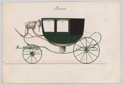 Coach #3289 by Brewster & Co., drawing, 1877