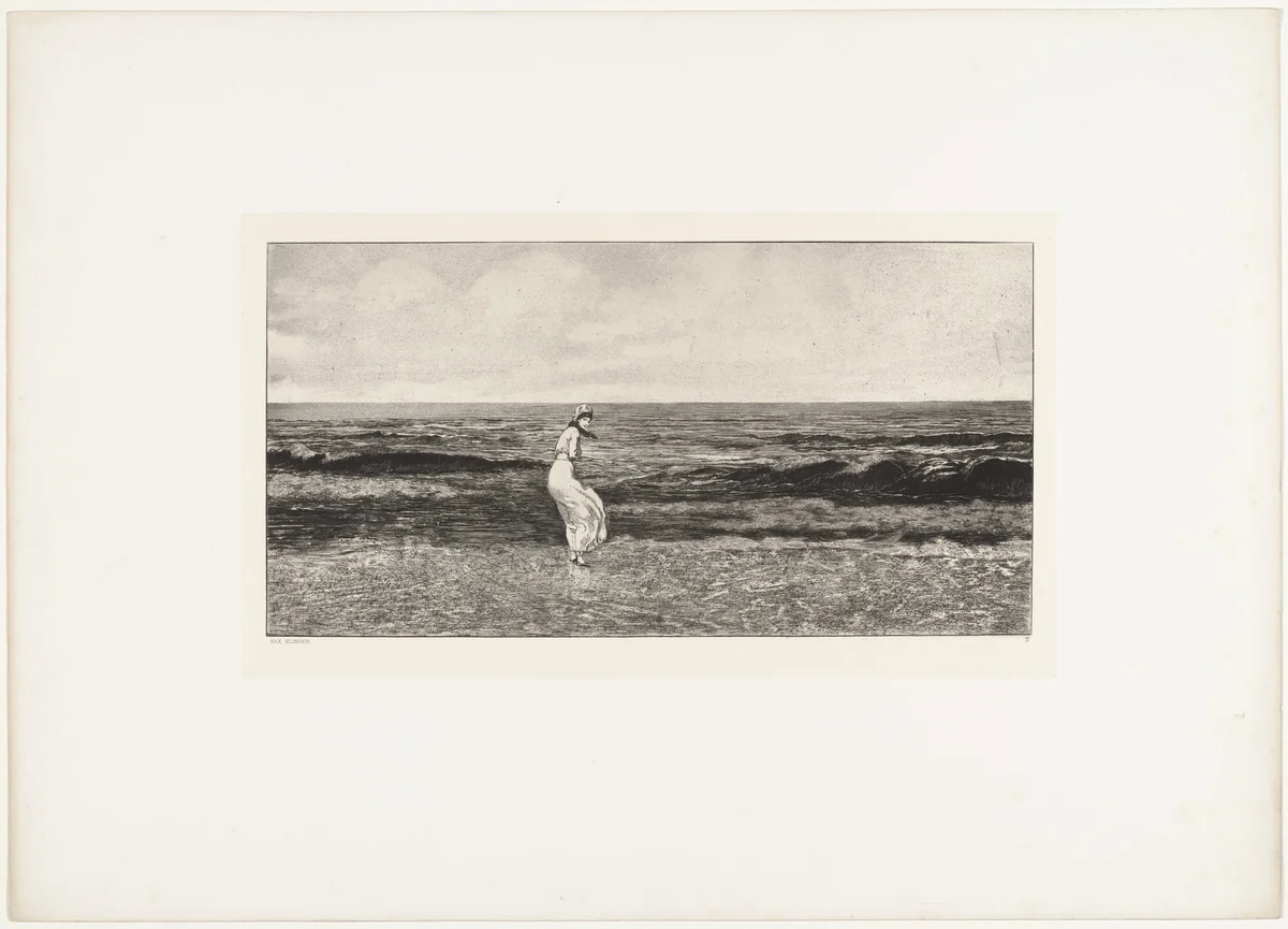 By the Sea (Am Meer) from Intermezzi, Opus IV by Max Klinger, print, 1881