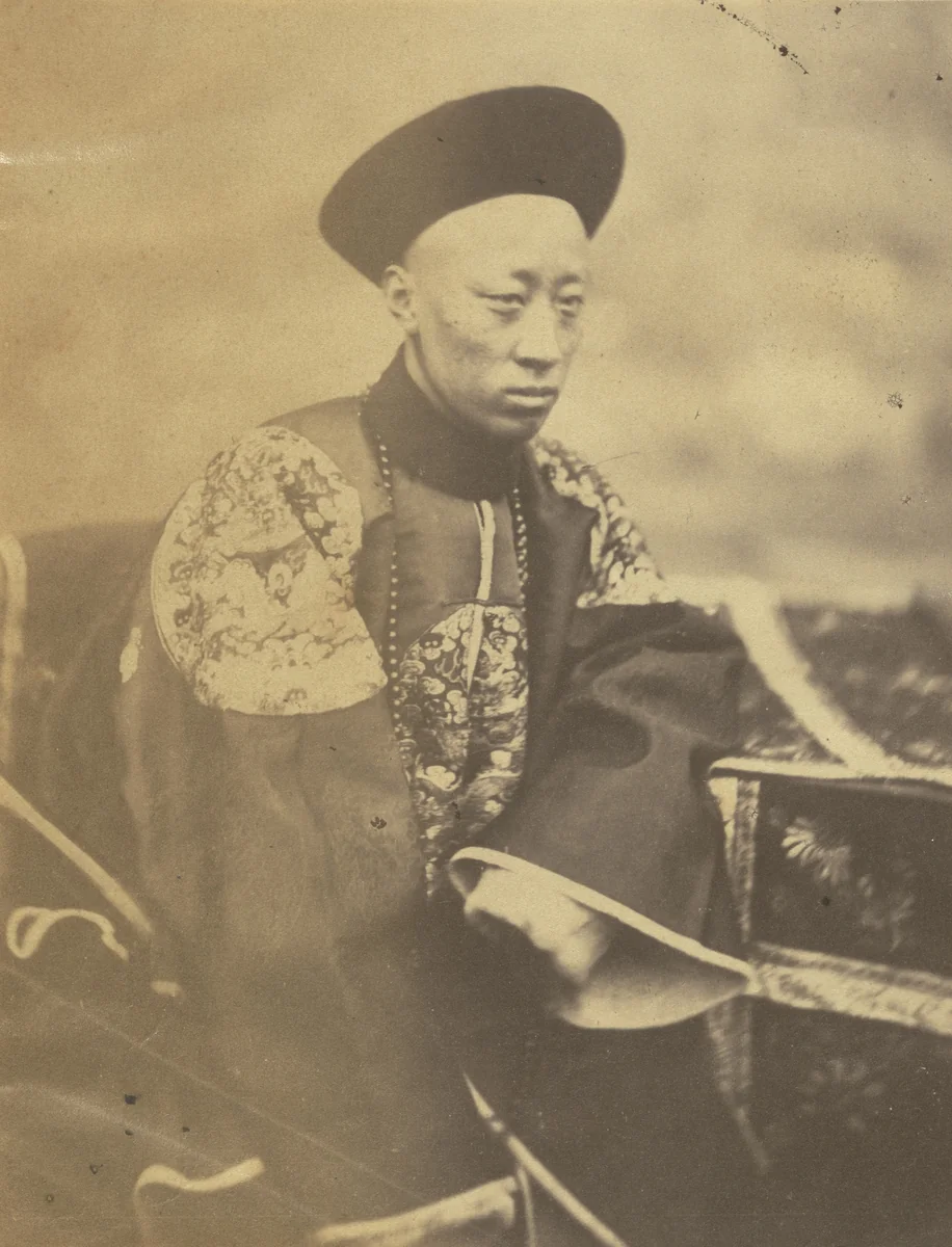 Prince Kung, Brother of the Emperor of China, Signer of the Treaty by Felice Beato, photograph, 1860