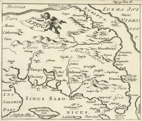 Kaart van Attica by Jan Luyken, print, 1679