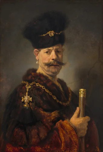 A Polish Nobleman by Rembrandt van Rijn, painting, 1637