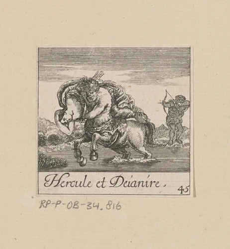 Hercules en Deïanira by anonymous, print, 1620-1664