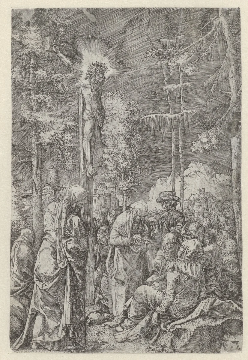 Christus aan het kruis by Unknown, print, 1506-1538