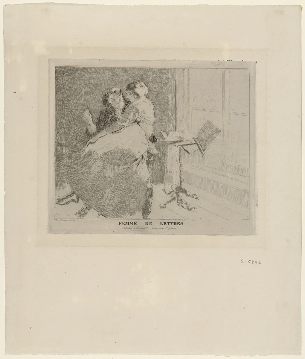 Femme de lettres by Walter Richard Sickert, print, 1915