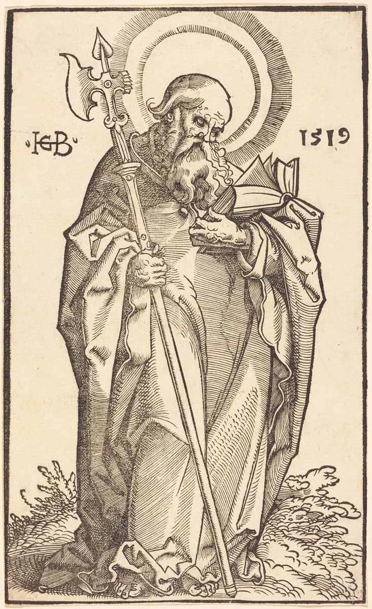 Saint Matthew by Hans Baldung Grien, print, 1519