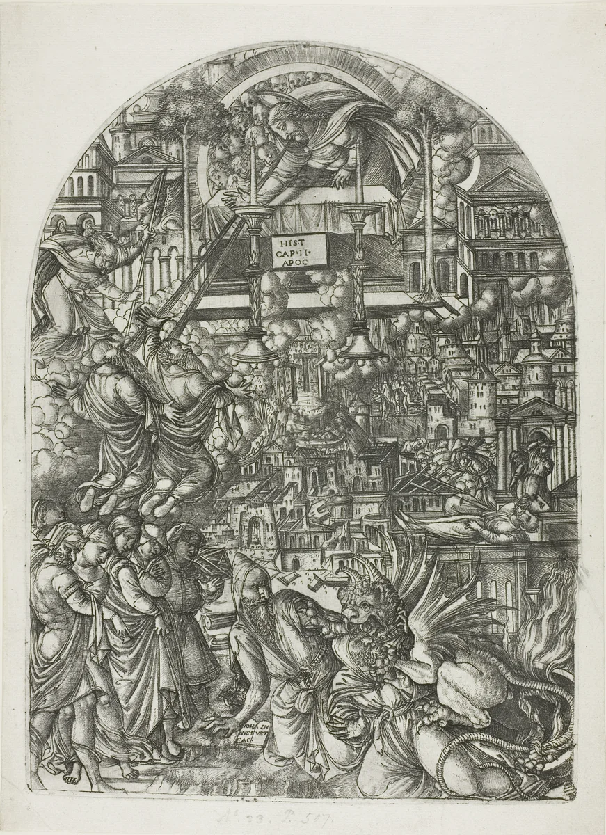 Measurament of the Temple by Jean Duvet, print, 1505-1561