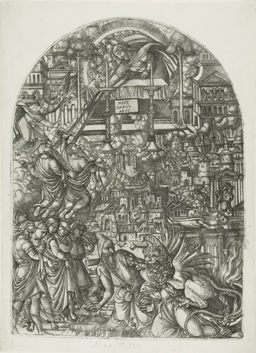 Measurament of the Temple by Jean Duvet, print, 1505-1561