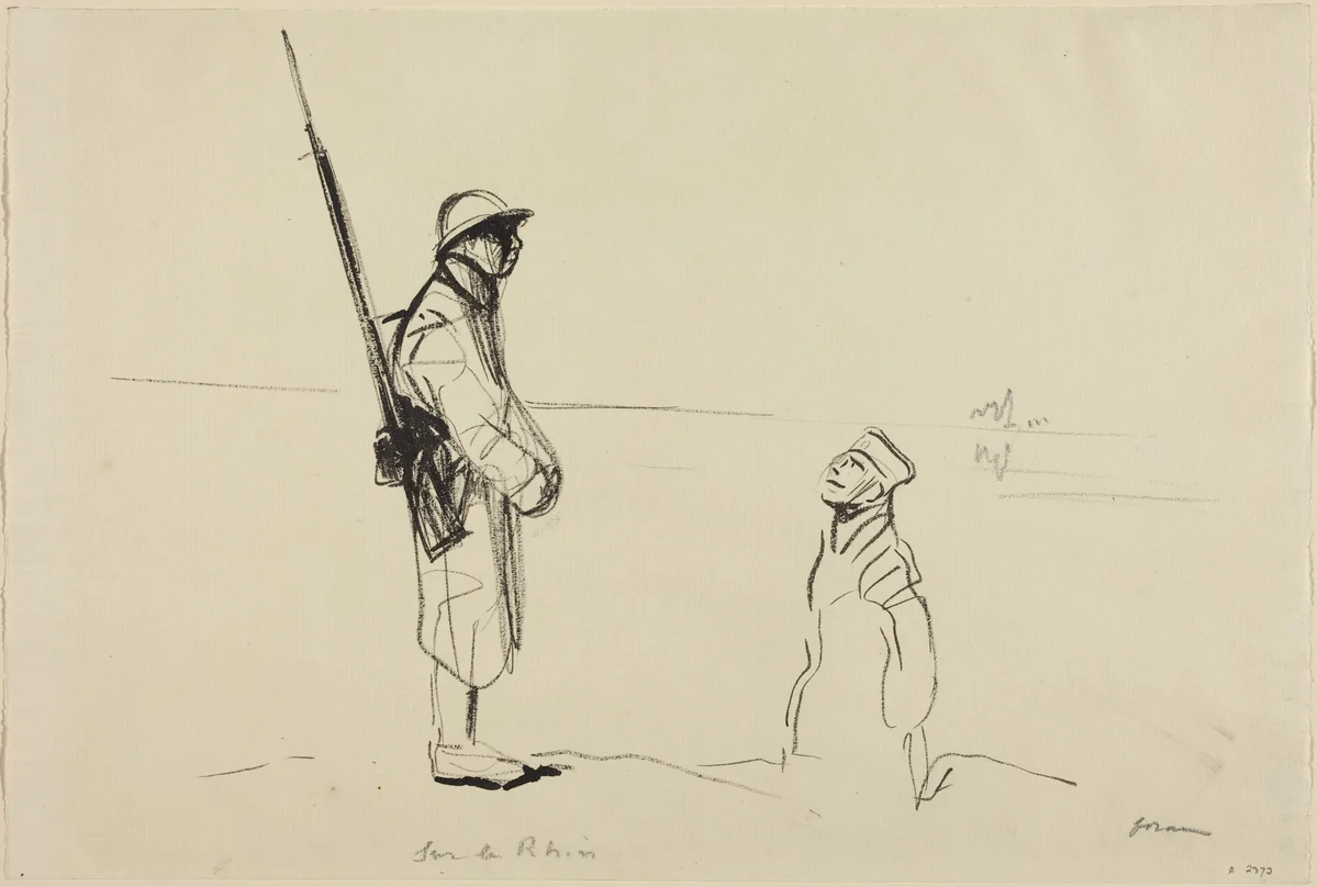 Sur le Rhin by Jean-Louis Forain, drawing, 1914-1919