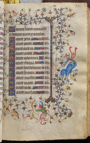 Hours of Charles the Noble, King of Navarre (1361-1425): fol. 121r, Text by Master of the Brussels Initials and Associates, book, 1400-1410
