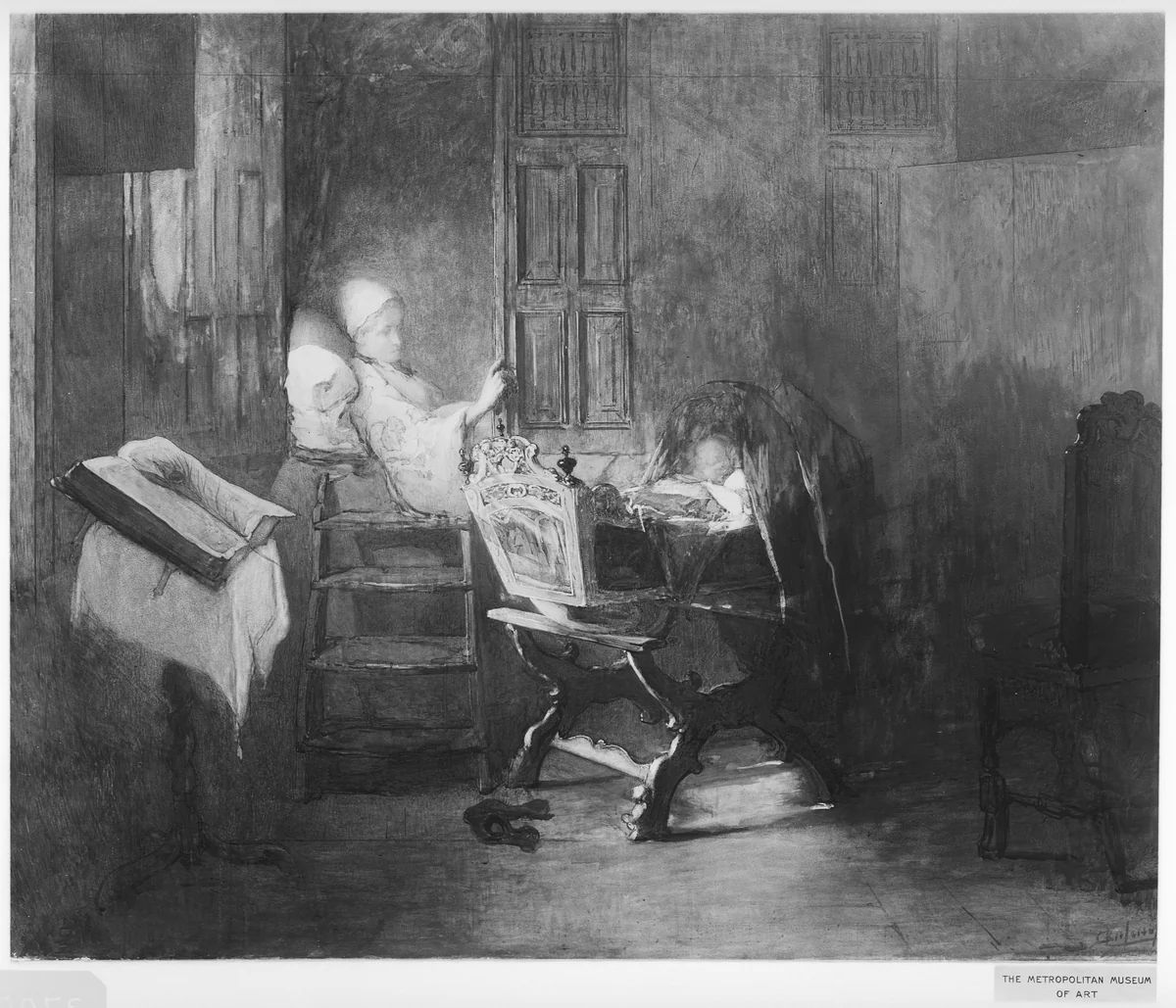 The Sunbeam by Christoffel Bisschop, drawing, 1840-1904