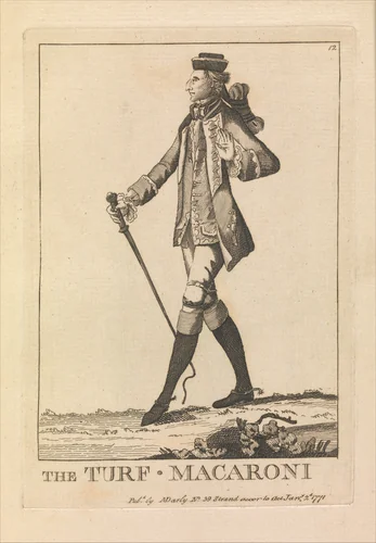 The Turf Macaroni by Matthias Darly, print, 1771