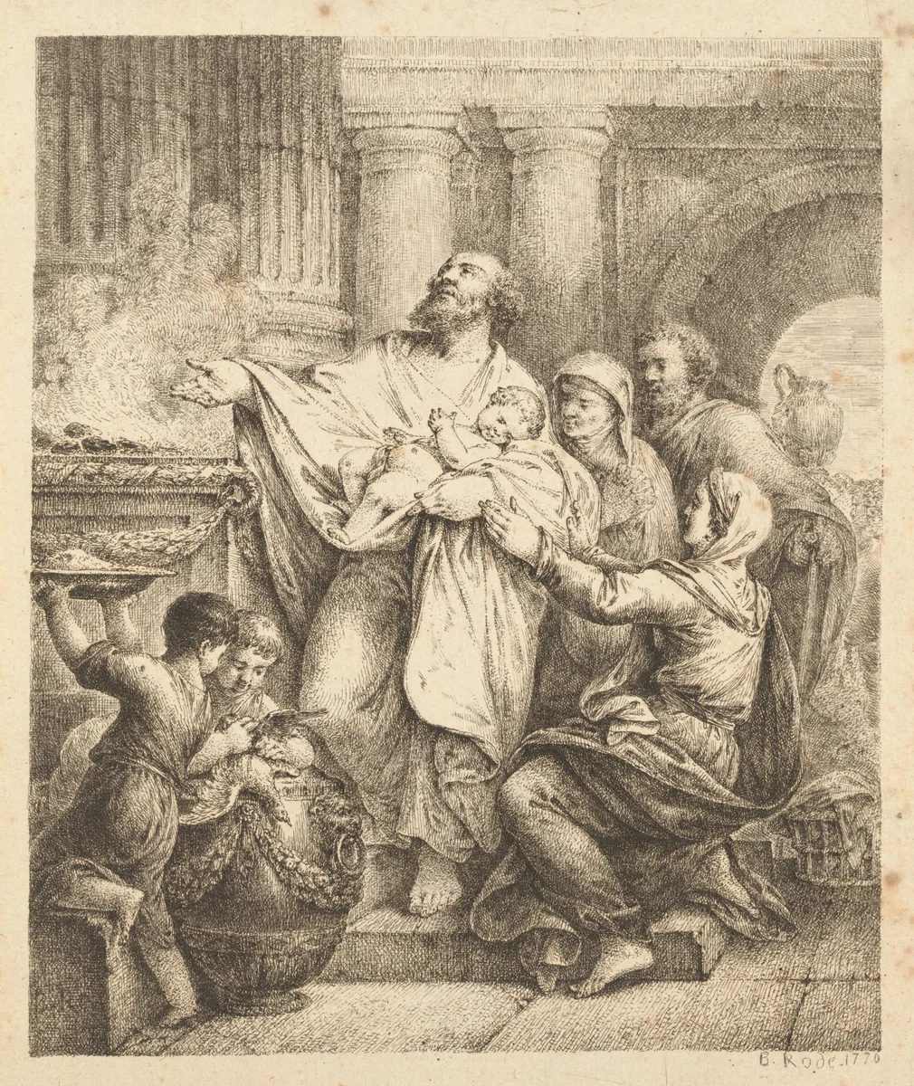 Presentation in the Temple by Bernhard Rode, print, 1770