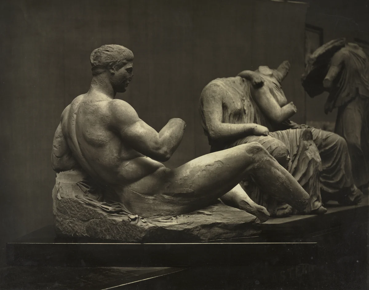 Sculptures from the Parthenon, British Museum by Adolphe Braun, photograph, 1870-1879