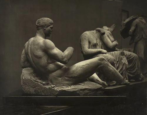 Sculptures from the Parthenon, British Museum by Adolphe Braun, photograph, 1870-1879
