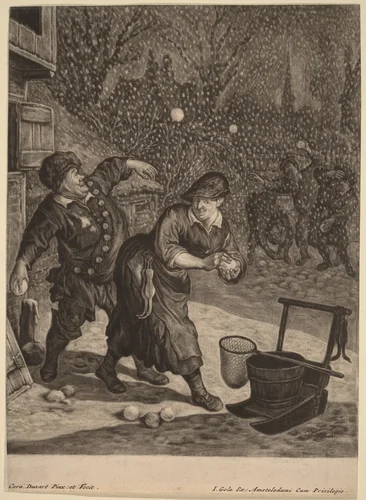 March by Cornelis Dusart, print, 1680-1690